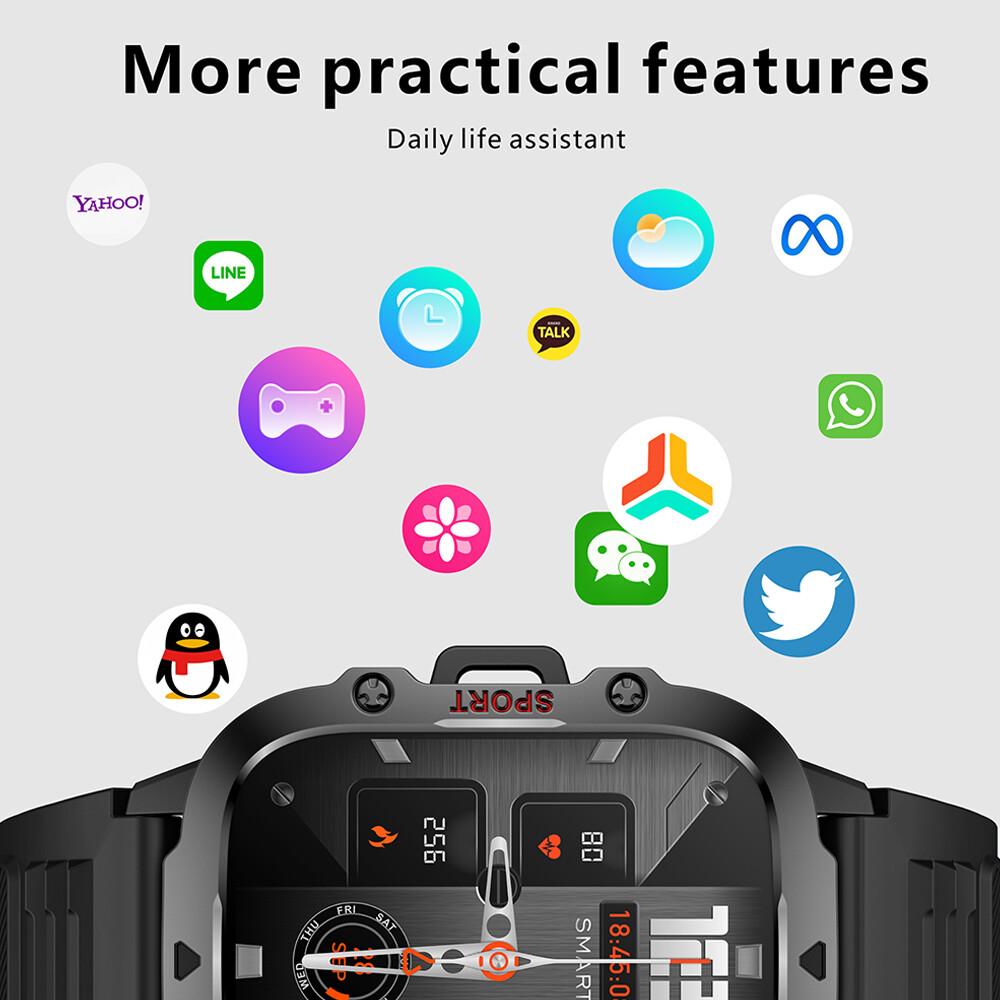 Military Smart Watch Rugged Tactical Fitness Tracker for Men Answer/Make Calls✅