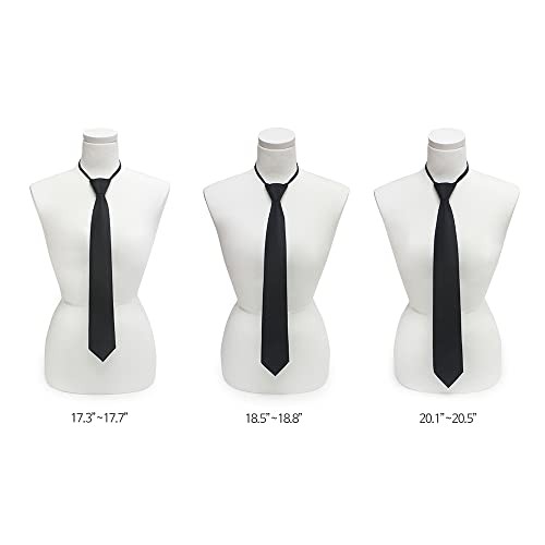 Men and Woman Tie black Auto Automatic necktie 3 sizes S:44cm/17.3in~45cm/17.7in