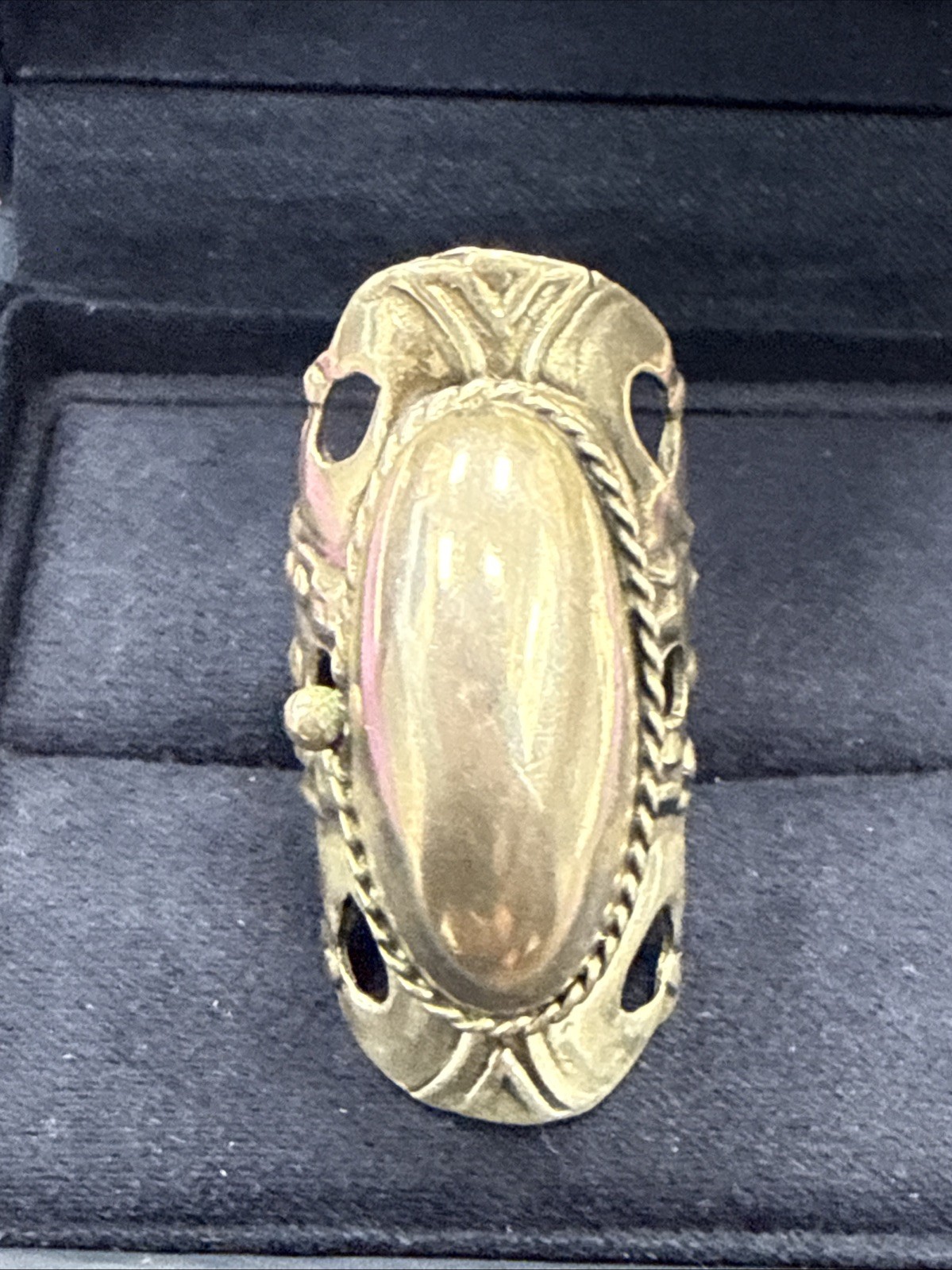❤️Vintage Sterling Silver Taxco Mexico Poison Ring Size 7-9 Adjustable Rare