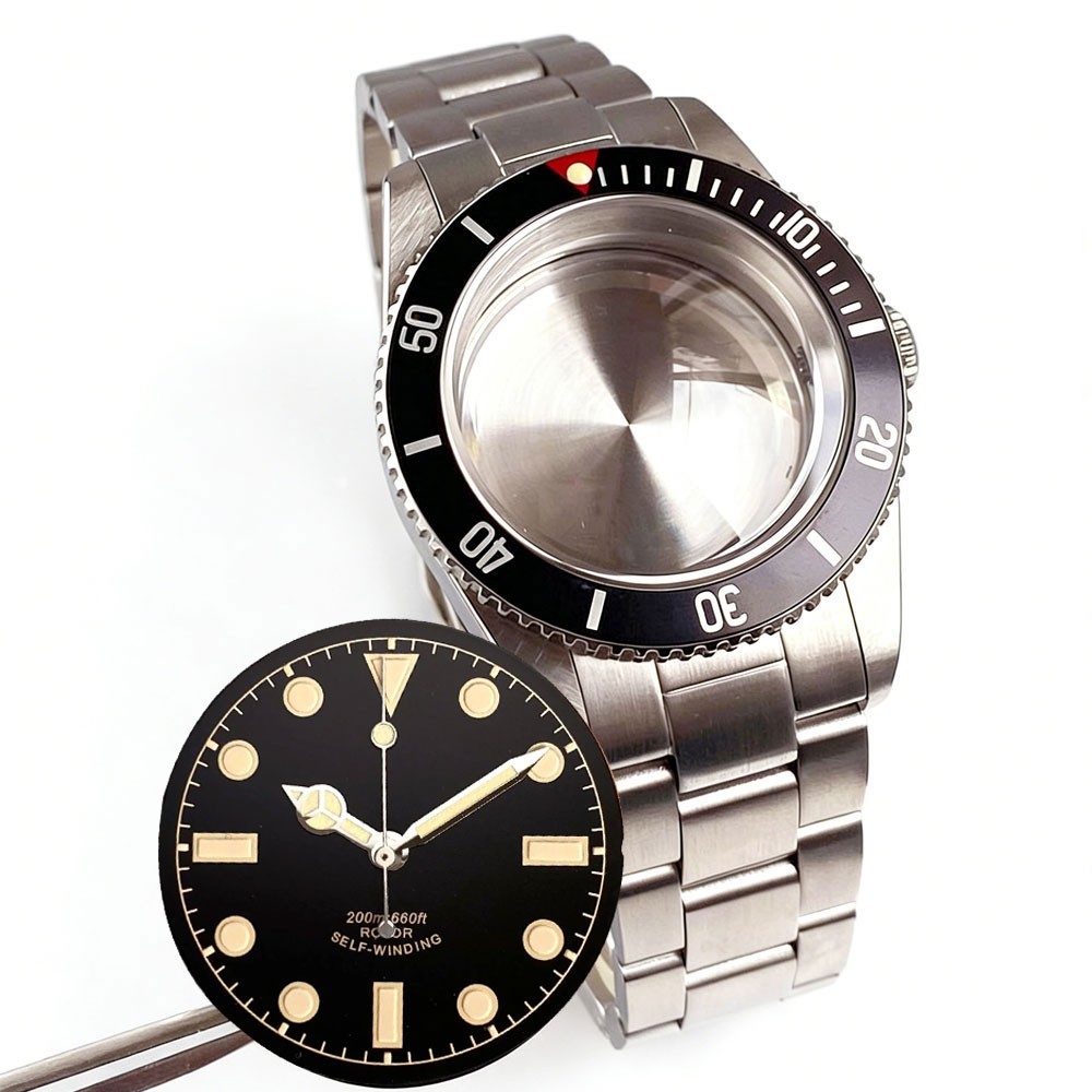 Stainless Steel 38mm Sapphire Watch Case 20ATM Dive Fit NH35 NH36 ETA2824 PT5000