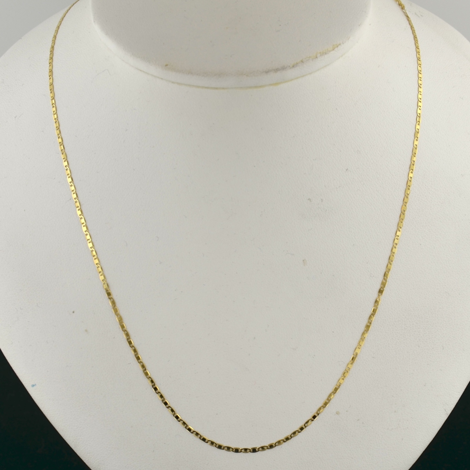 10K YELLOW 1.25mm FLAT MARINER LINK PENDANT CHAIN NECKLACE FREE SHIPPING FREE