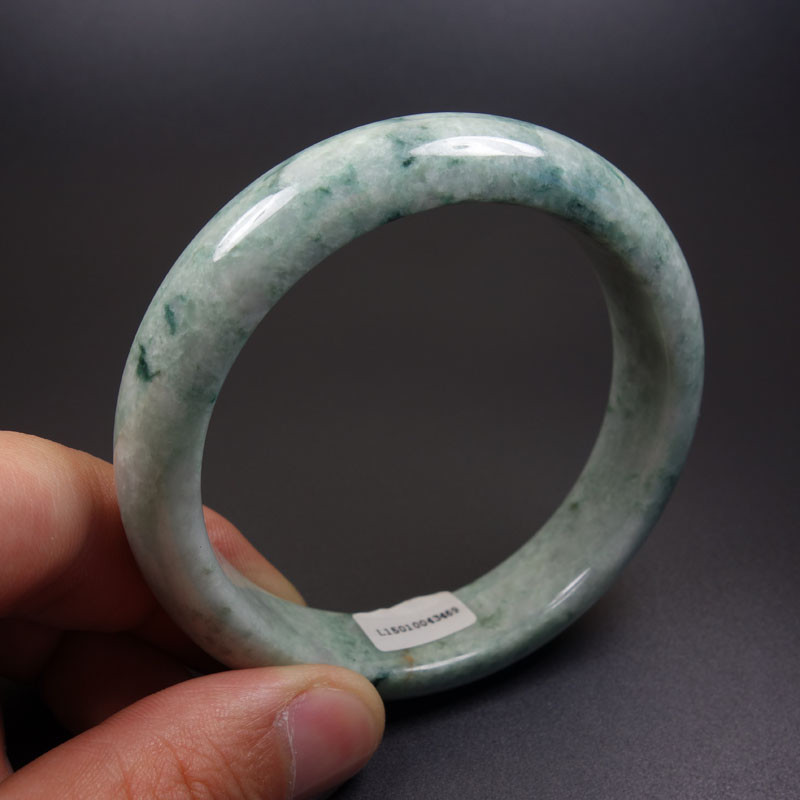 61mm Certified Grade A 100% Natural Green Jadeite Jade Bracelet Bangle Z06991
