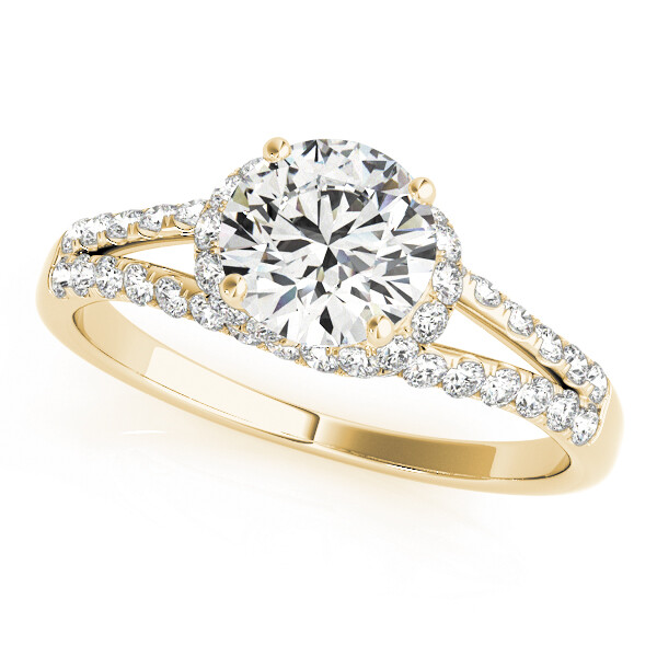 1.35 Ct Round Simulated Diamond Engagement Ring 14K Solid Yellow Gold Size 8.5