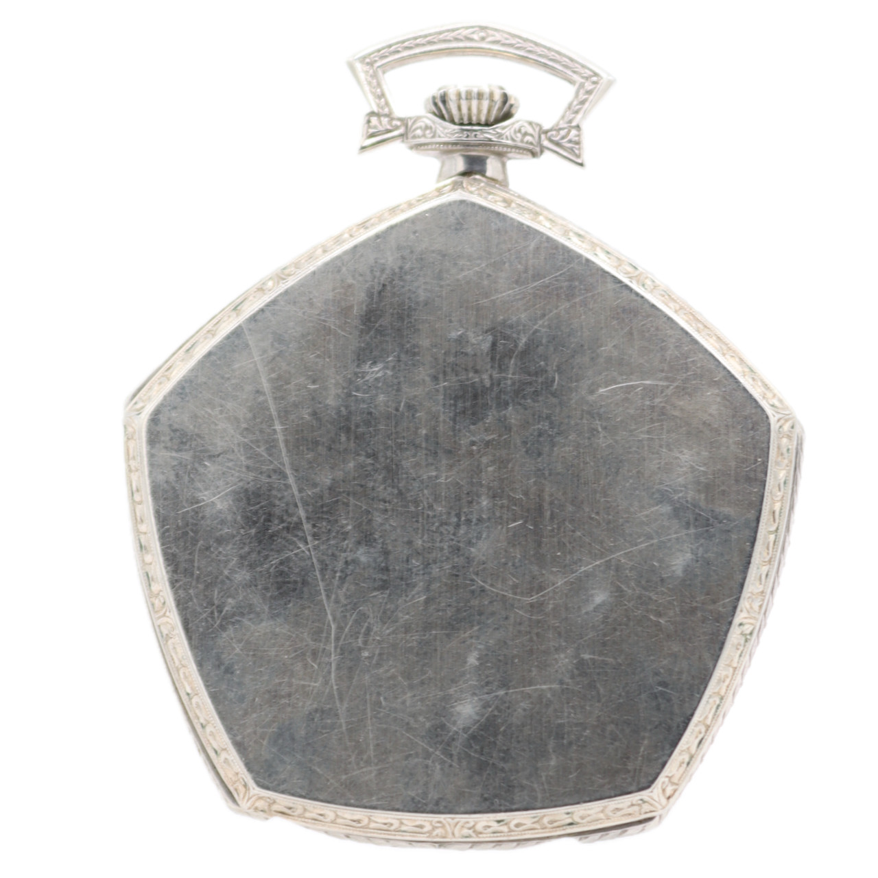 Vintage 10s 1927 Gruen Verithin Precision Pentagon Mechanical Pocket Watch 14KGF