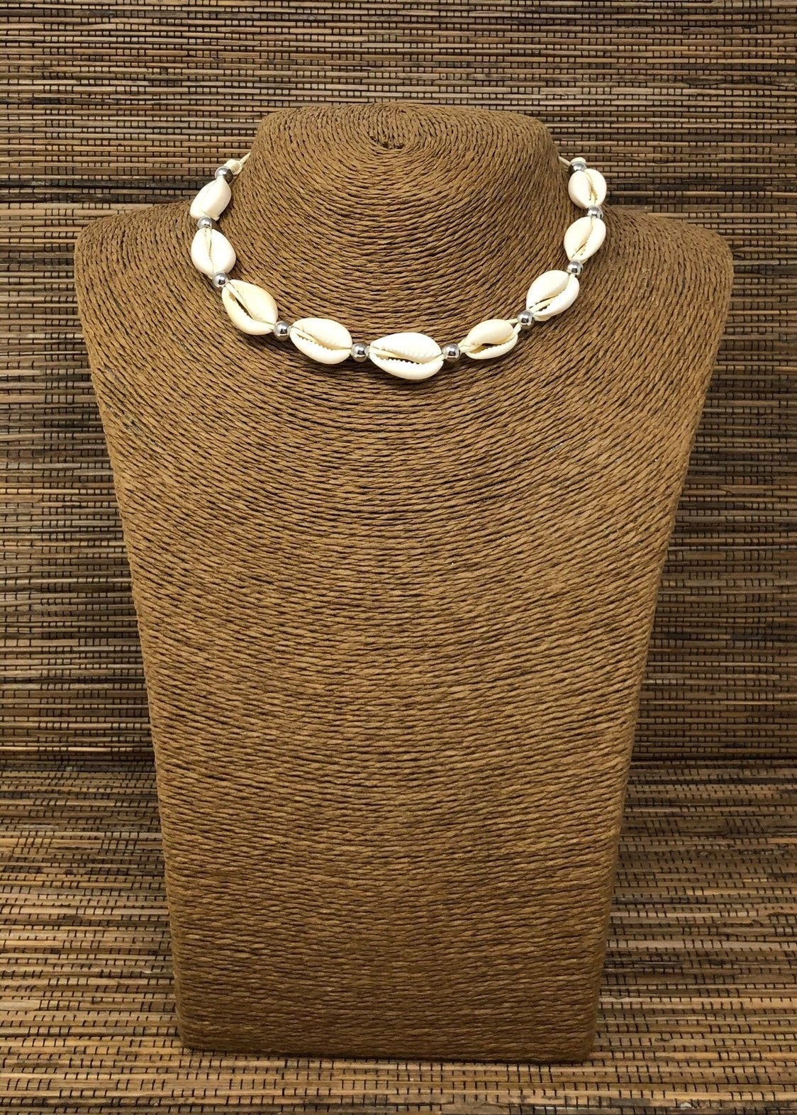 Hawaiian Cowrie Shell Choker Necklace 🌴 Handmade Natural Adjustable Surfer