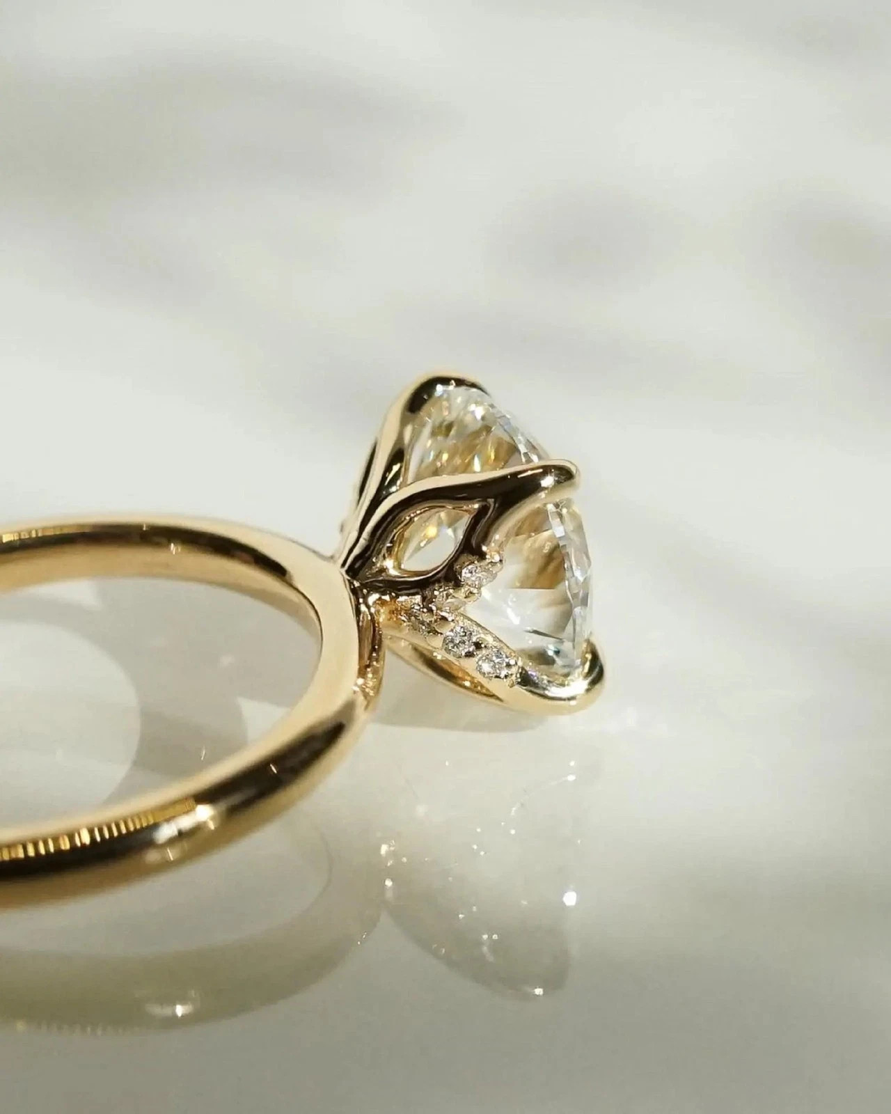 3.60 Ct Certified Round White Diamond Solitaire Ring 14k Yellow Gold Plated