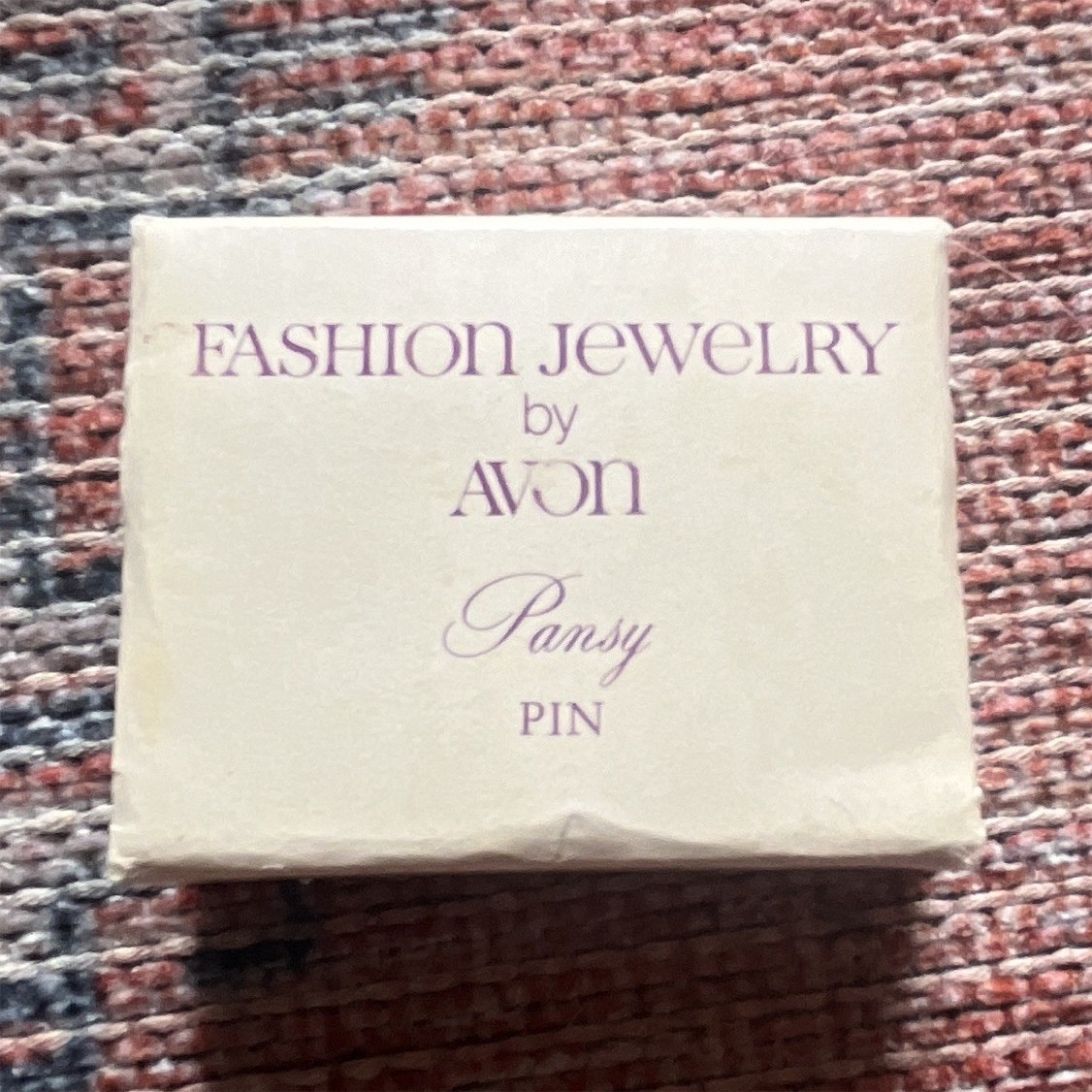 Avon Pansy Flower Pin Brooch Yellow Brown ceramic Floral Jewelry