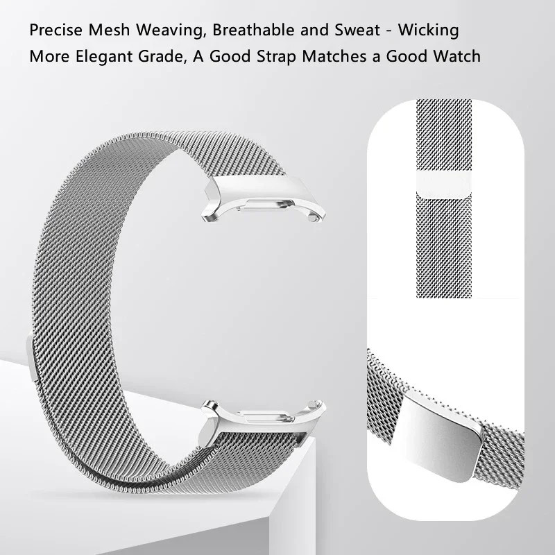 Milanese Loop Strap Watch Band + PC Case For Samsung Galaxy Watch 8 / 8 Classic