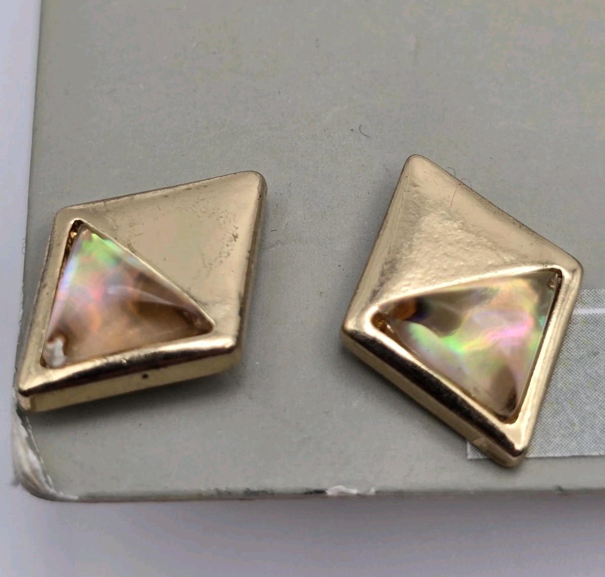 HILDIE & JO Earrings On Card Geometric Gold Tone FREE $HIPPING!!