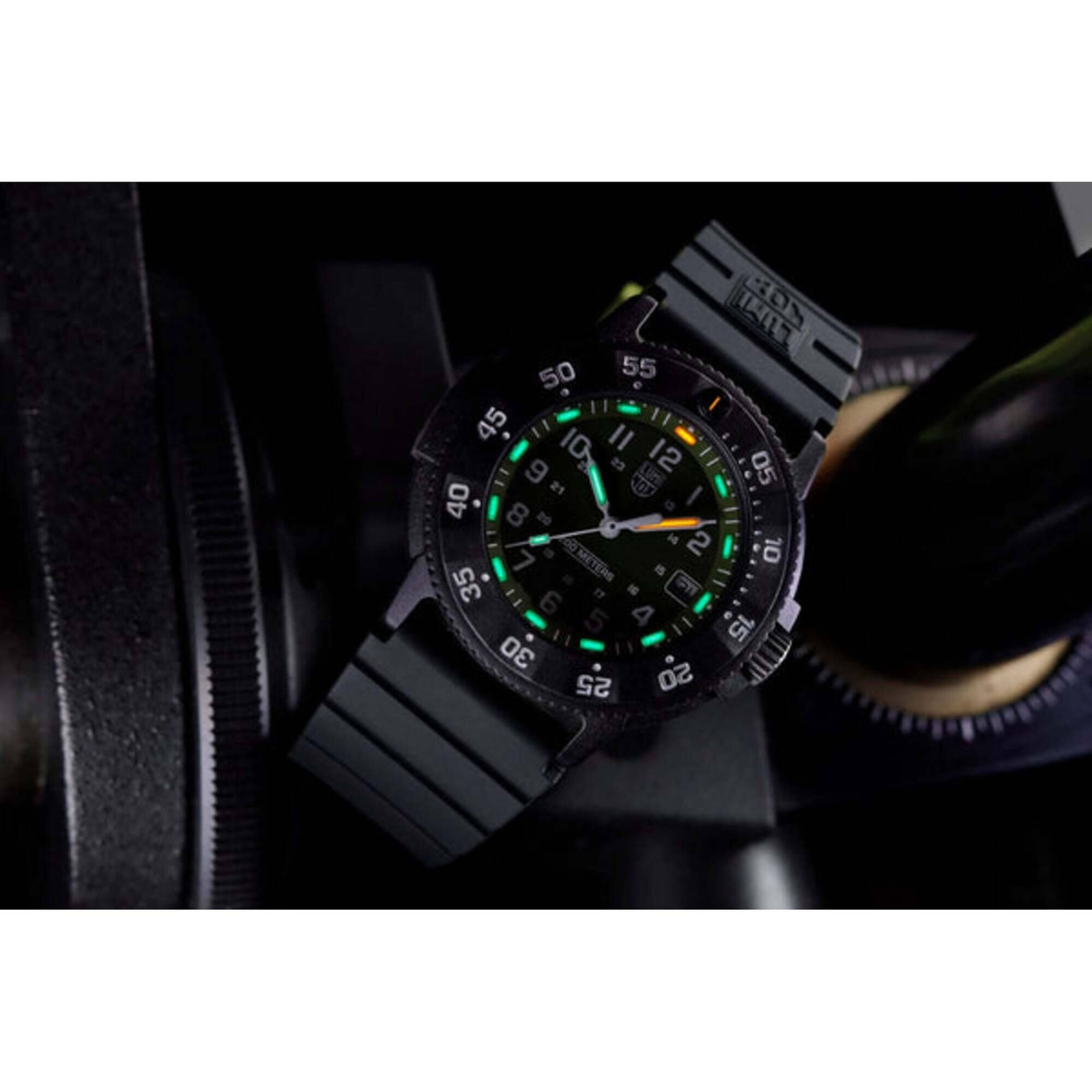 Luminox Men’s Watch Navy SEAL Quartz Green Dial Black Rubber Strap XS.CZ13.EVO