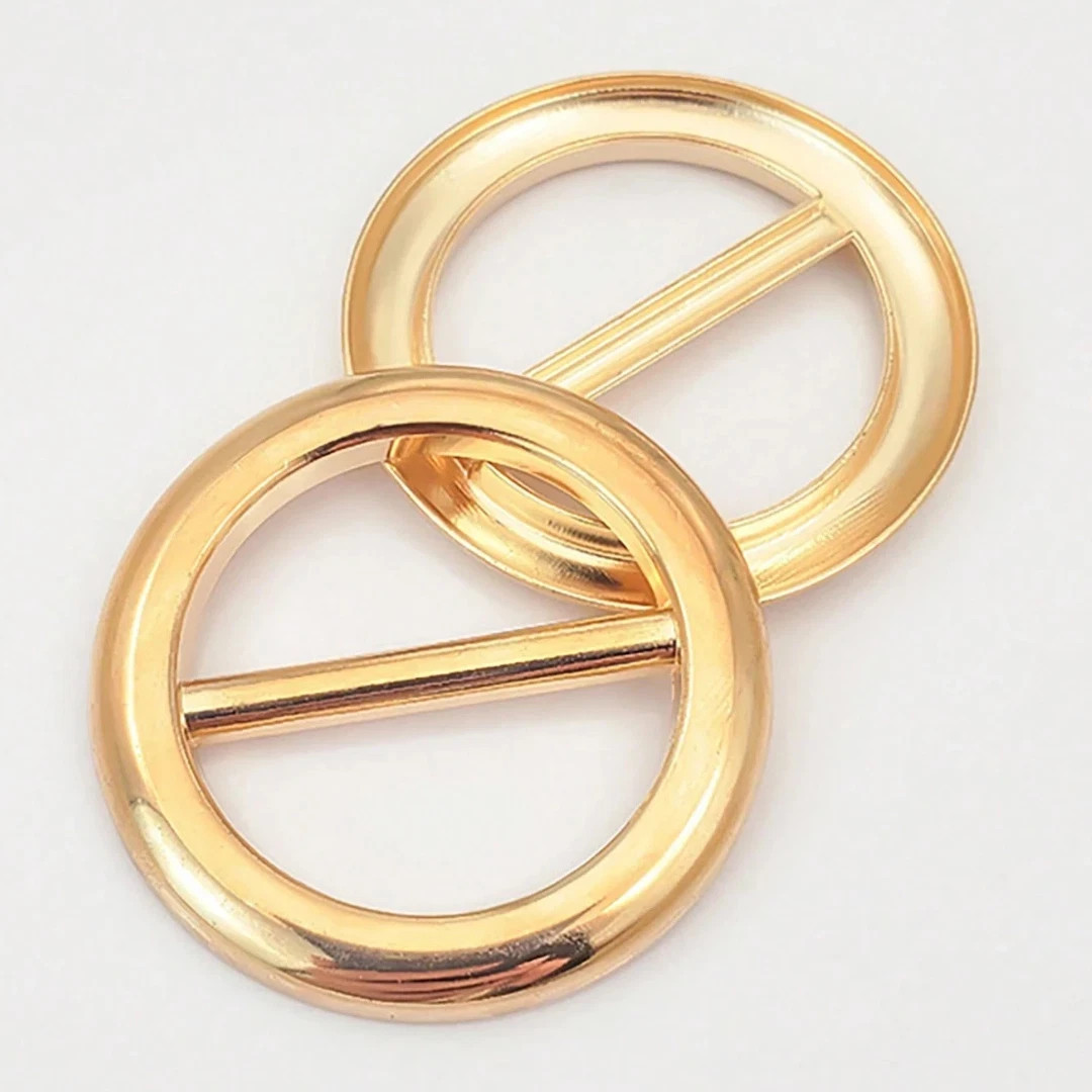 3Pcs Metal Scarf Ring Clips Multi-use Round T-Shirt Tie Buckle Clothing Holder