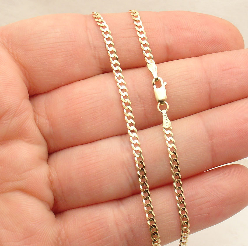 10″ Miami Cuban Curb Chain Ankle Bracelet Anklet Real Solid 14K Yellow Gold
