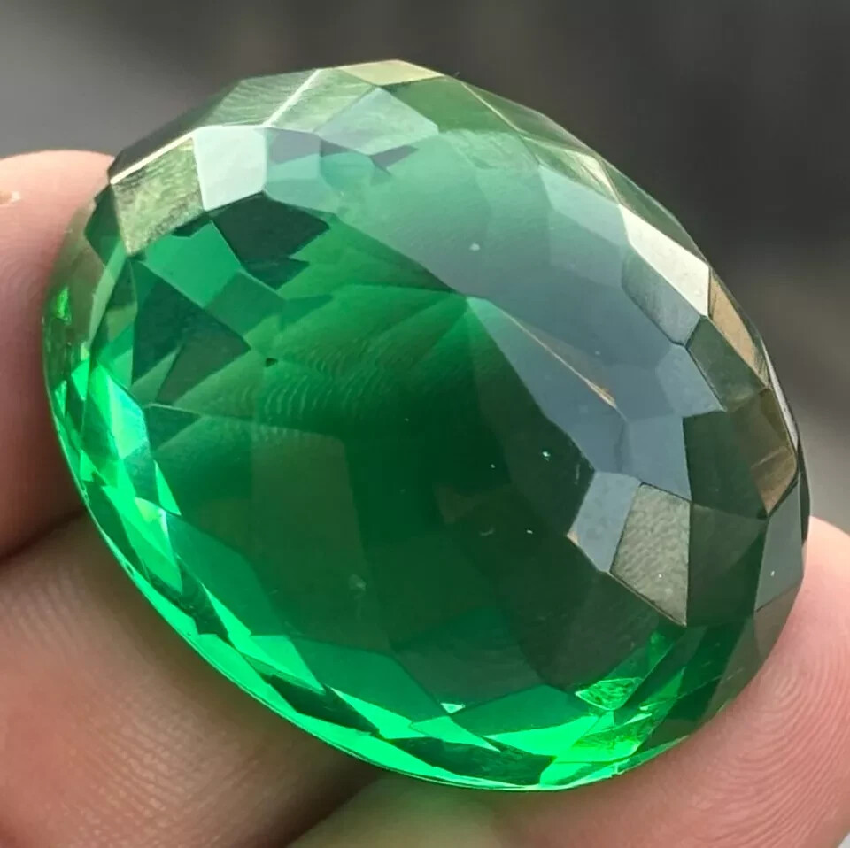 Green Emerald 120+ Ct Certified Colombian Huge Oval Cut Natural Loose Gemstone