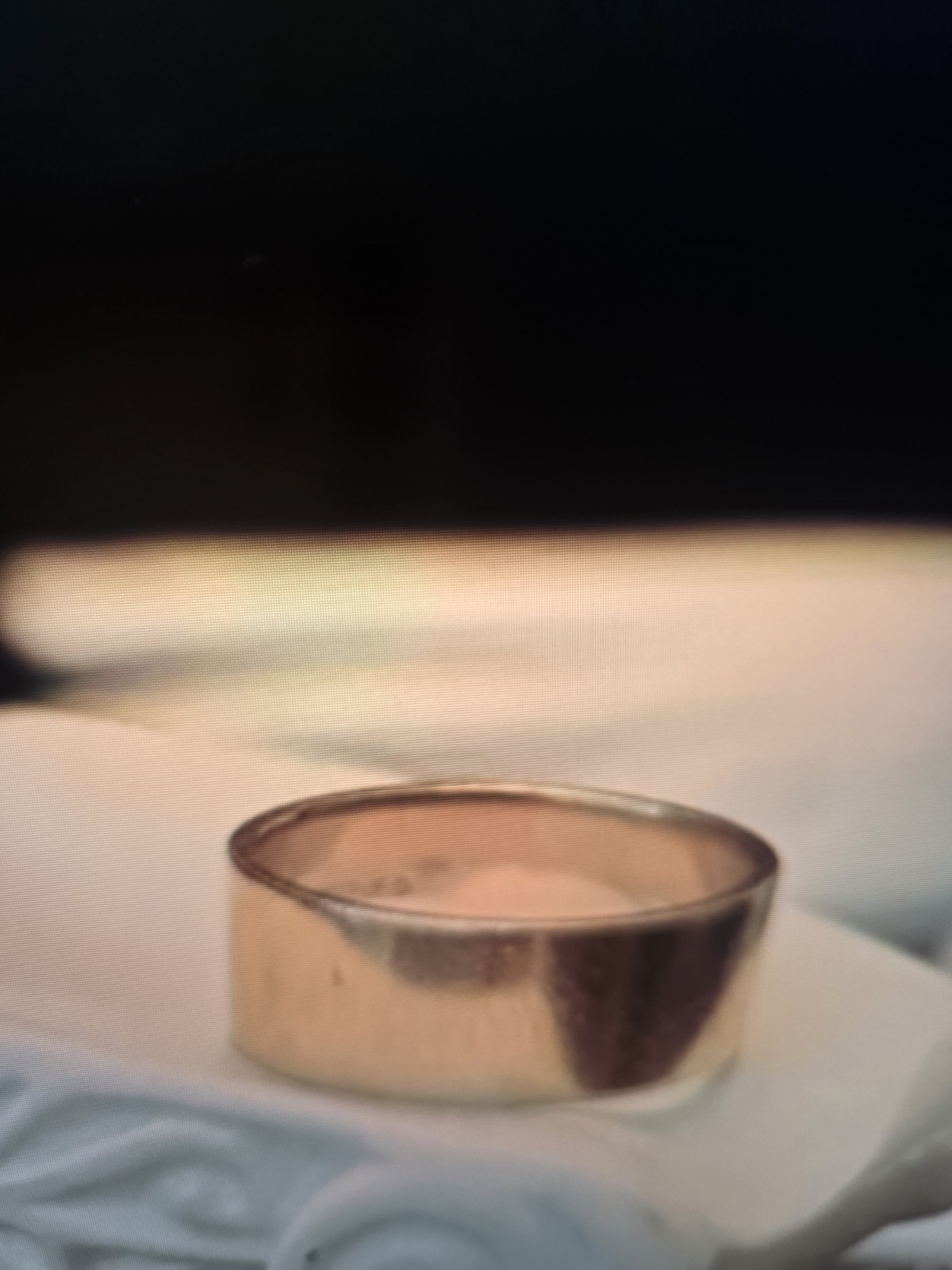 14K White Gold Band Ring Size 7 No Stone