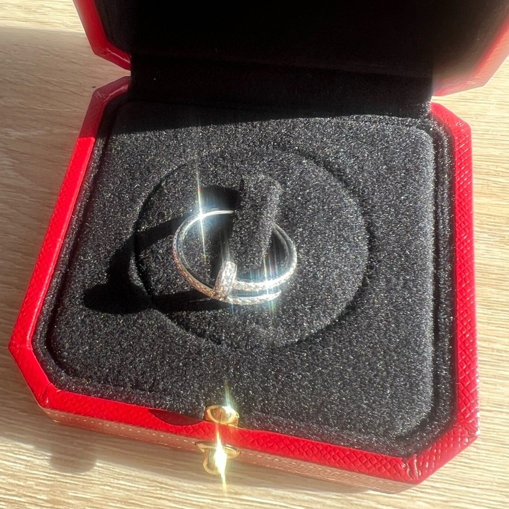 Cartier white gold pave Juste En Clou ring