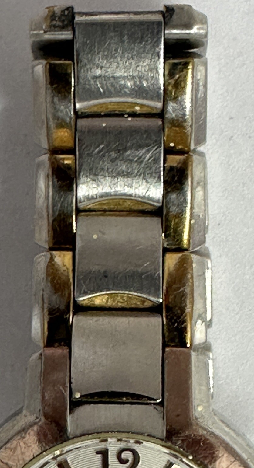 Bulova Watch New Battery Women Two Tone Silver Dial 27mm Round 98L153 6″