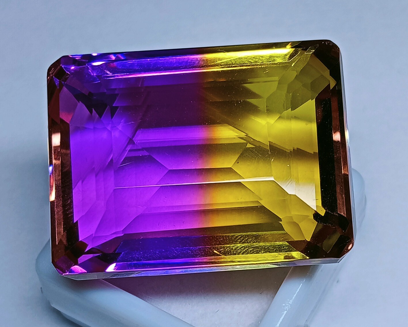 Tourmaline Bi-Colour Emerald Cut 105+ Ct Loose Certified Gemstone