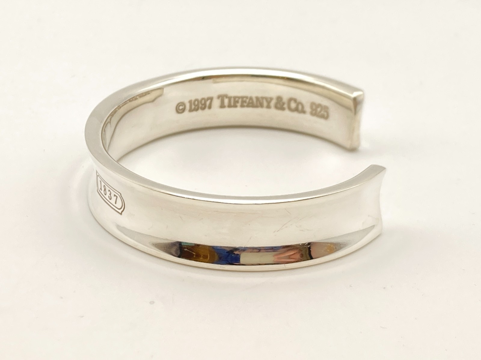 Tiffany & Co. 1837 Cuff Bangle Bracelet 6 1/4″ Silver 36.3g