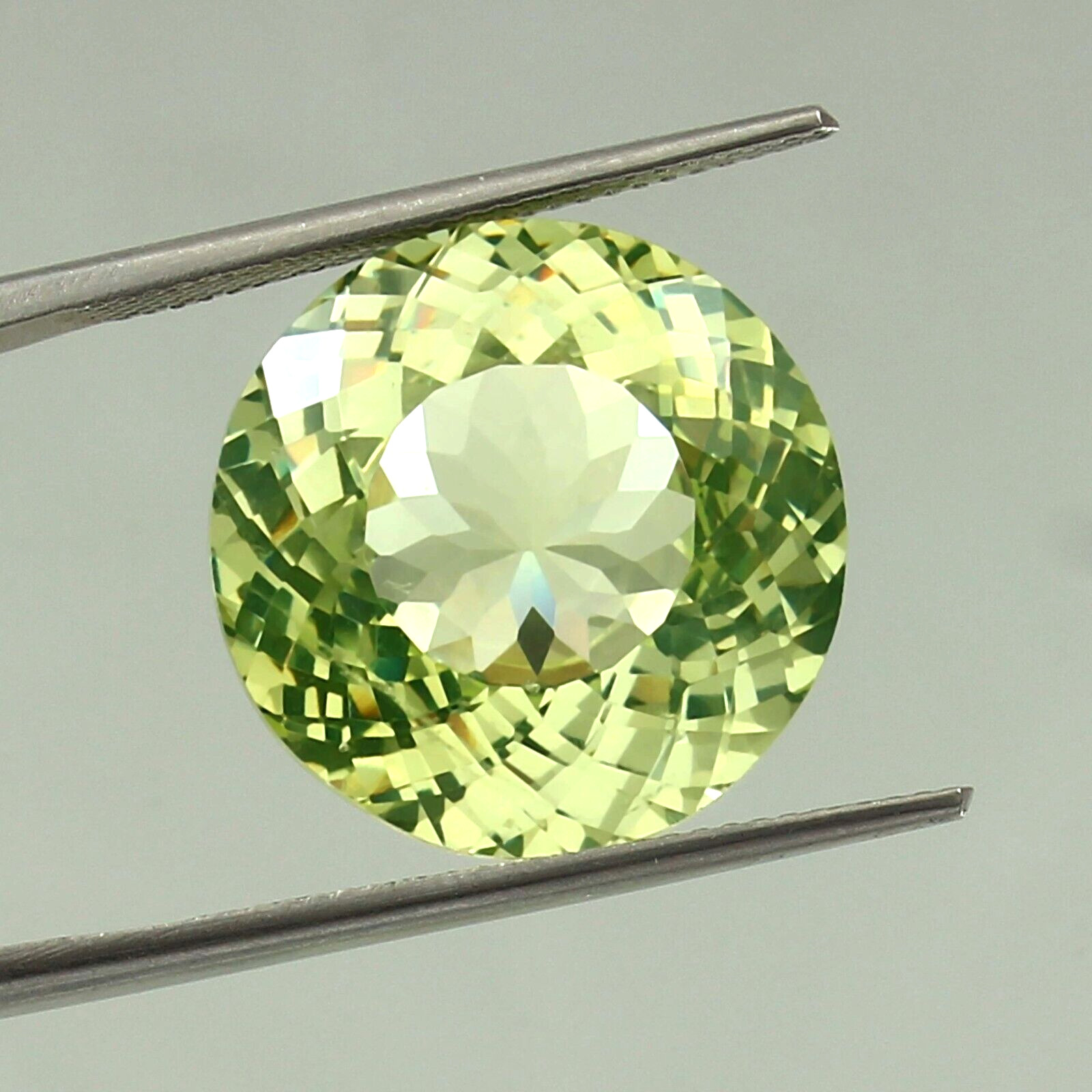 AAA Natural Flawless Green Ceylon Chrysoberyl Round Loose Gemstone Cut 13×13 MM