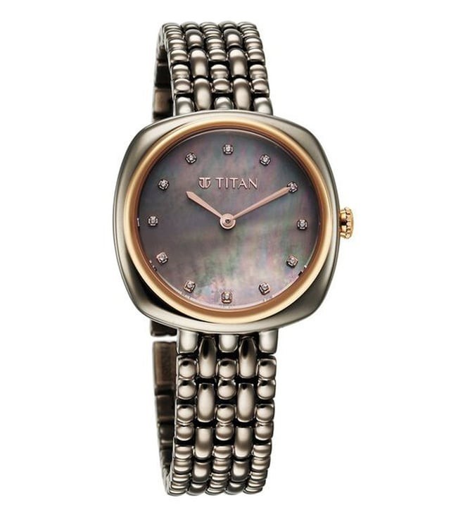 Titan Raga 95241KM02 Black Mother of Pearl Dial Sapphire Steel Womens Watch