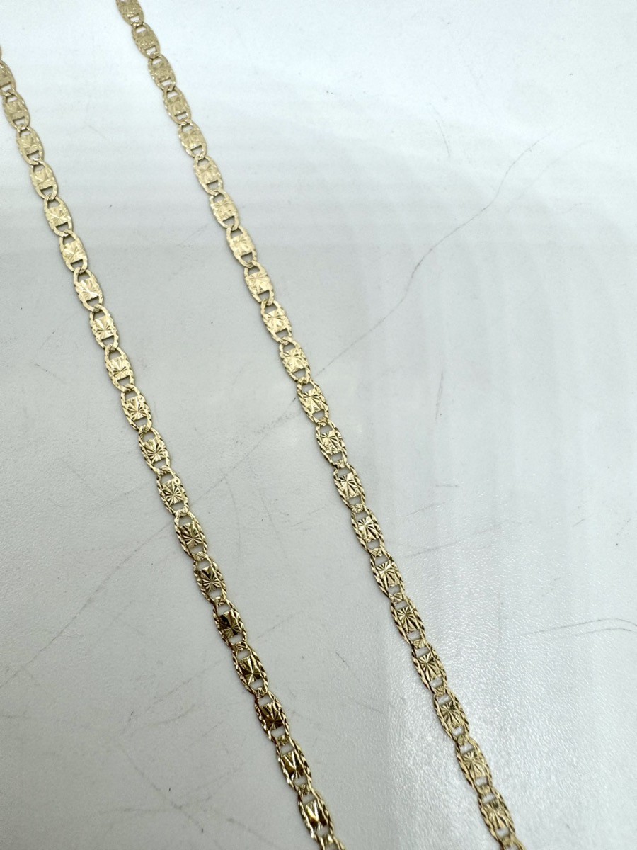 14K Yellow Gold Gucci Style Link 22″ Thin Chain – 2.4G! (WMP020190)
