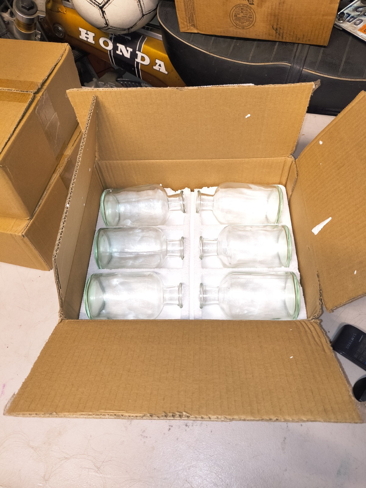 Farmlyn Creek Narrow Jar Vases – 2.8 in x 5 in, 7.5 oz, 6 Pack, Clear Glass -…