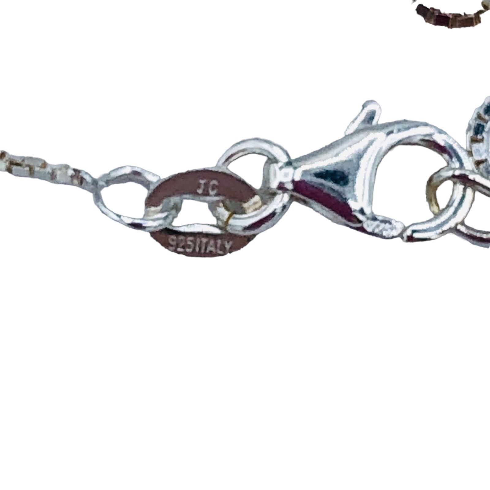 JC 925 Sterling Silver Cz Lab Created Sapphire pendant Necklace