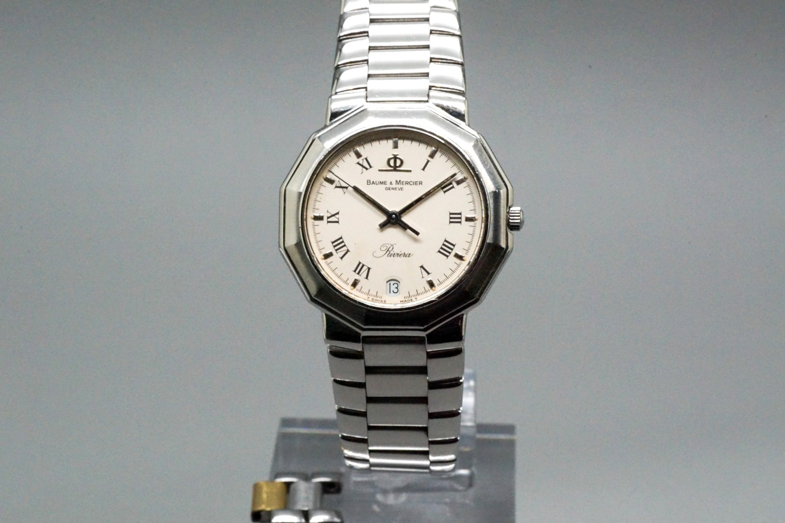 Baume & Mercier Riviera 5131.2 Vintage Quartz Men’s Watch 34mm Roman White Dial