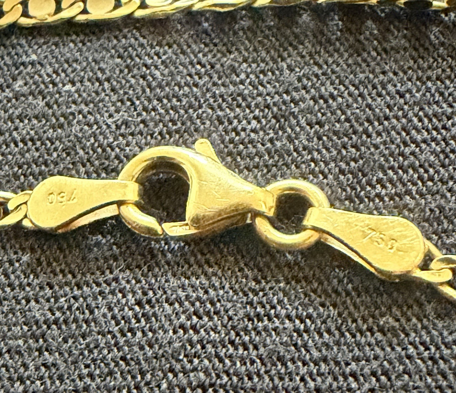 18k Gold Engravable Plate Chain Bracelet(4.1 Grams)