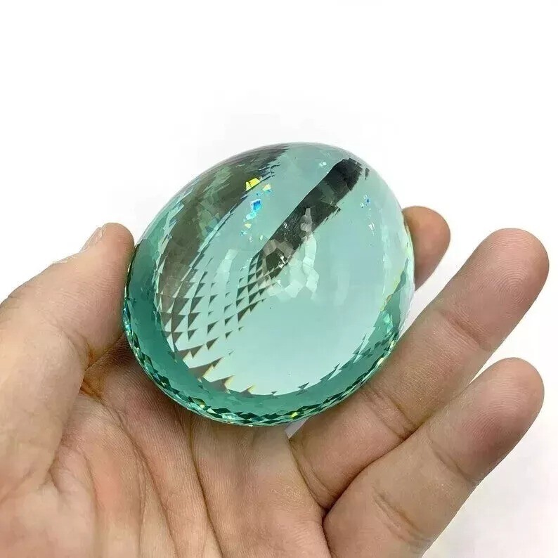 Natural Huge Topaz Oval Cut Brazilian Ocean Blue 250 Ct Certified Gemstone