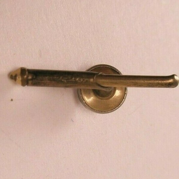 SINGLE (1) 1/4″ Seed Pearl Larter Rolled Gold Plate Vintage Formal Tux Stud f49