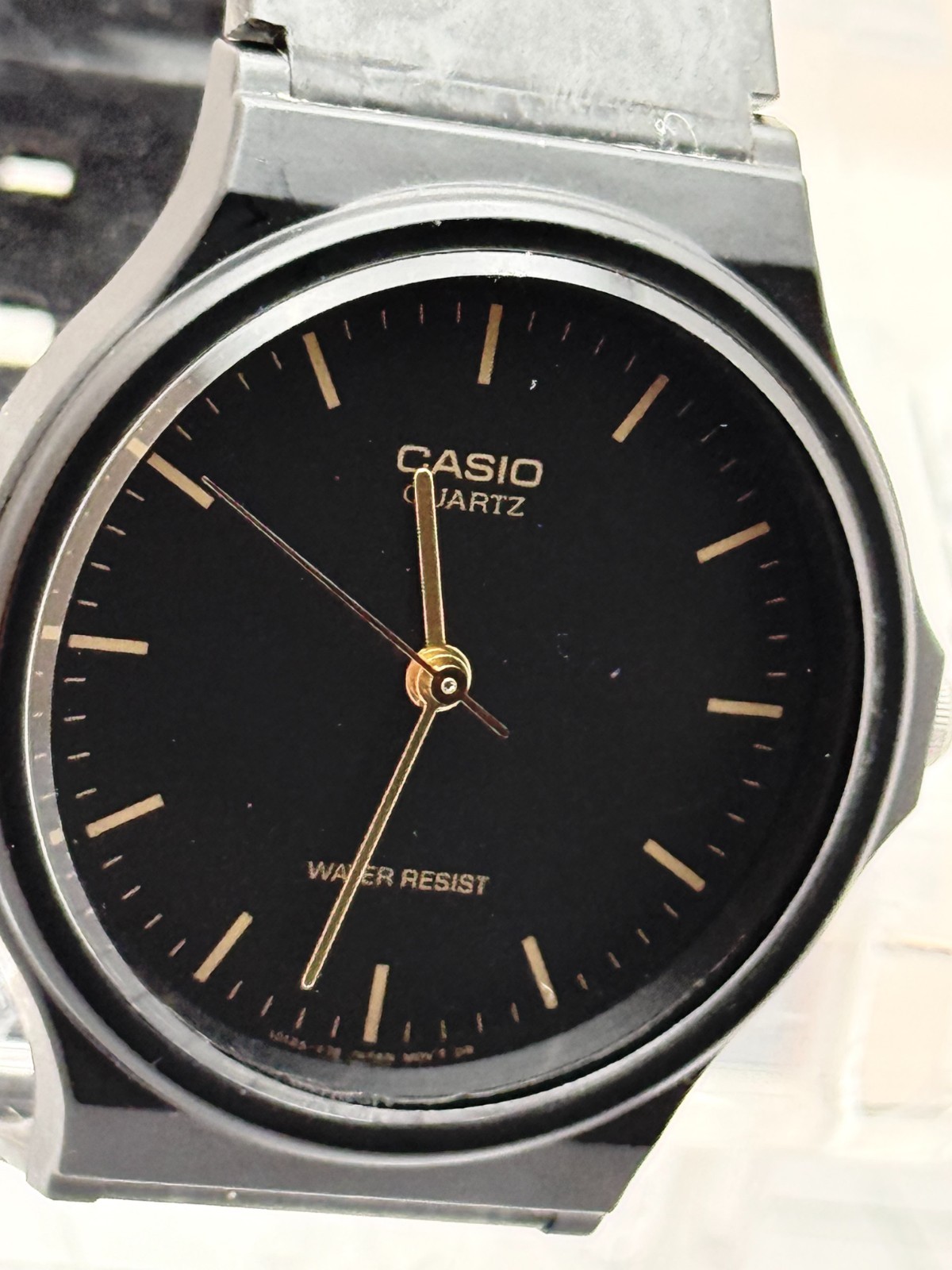 Casio MQ-24 35mm Quartz Black Gold-Tone Dial Vintage Minimalist Watch