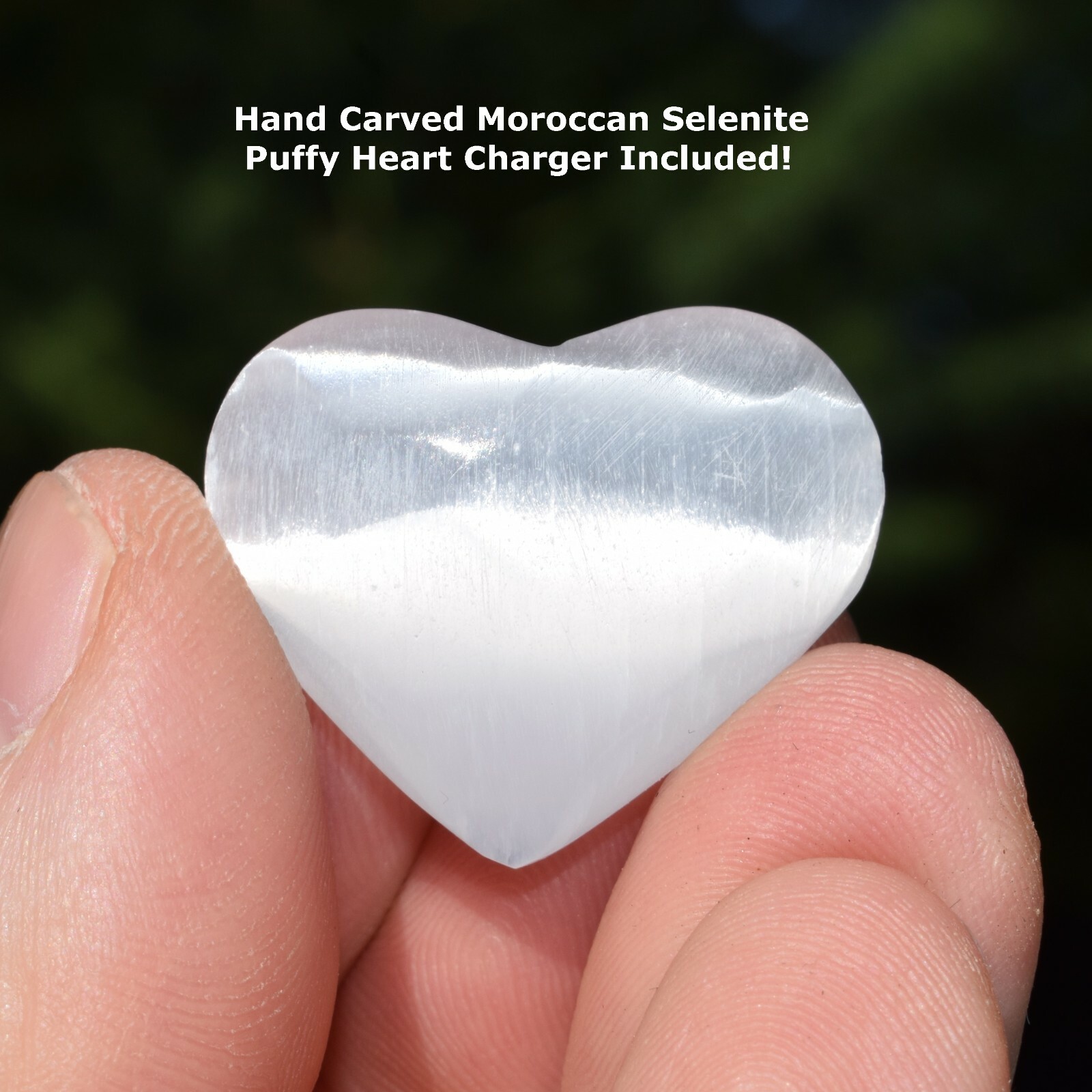 Premium CHARGED Lepidolite Crystal 8mm Bead Stretchy Bracelet + Selenite Heart