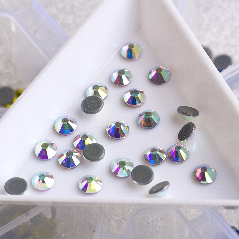 Bling AB color iron-on hotfix rhinestones loose stones for clothing decorations