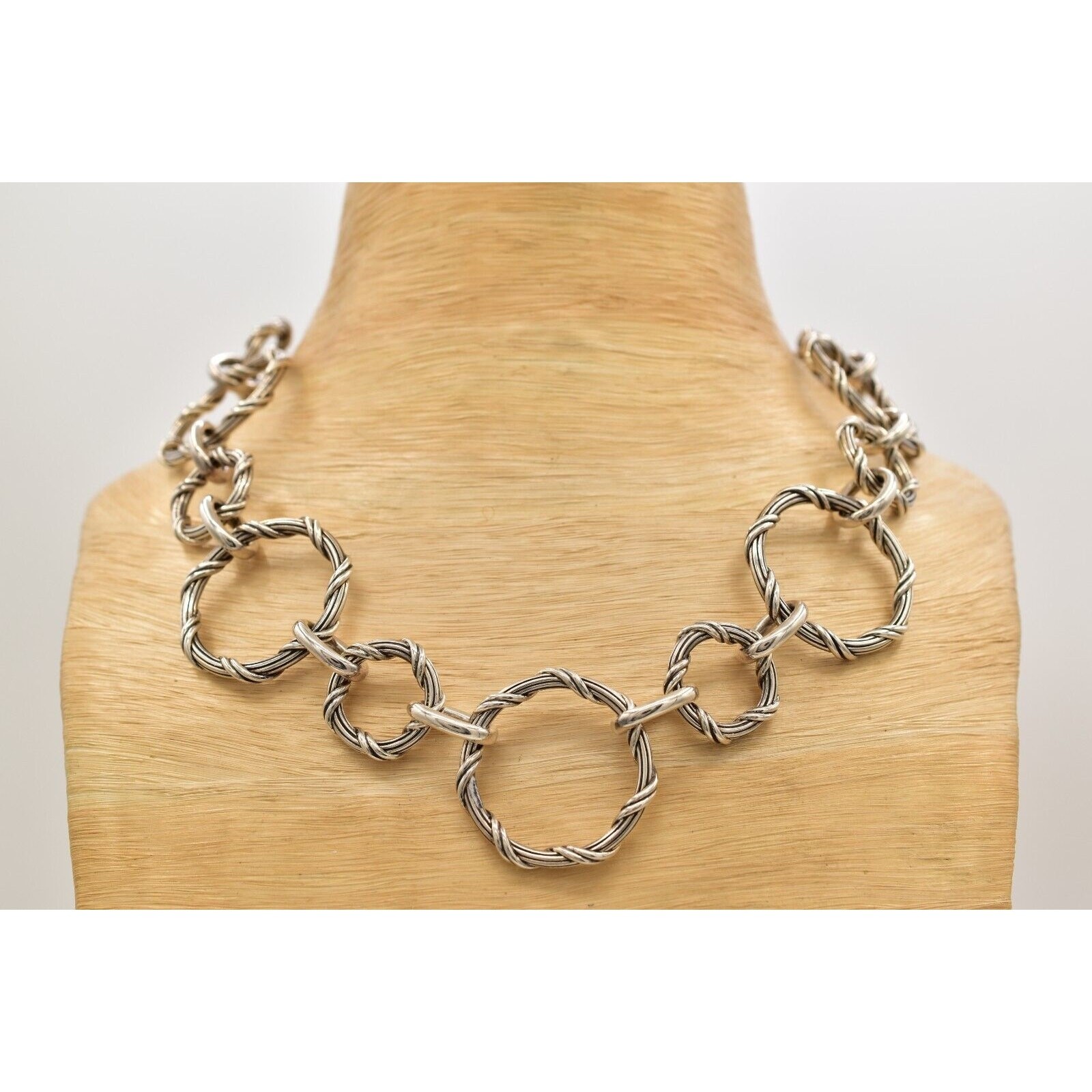 Peter Thomas Roth Sterling Signature 20″ Necklace 135.0g Ribbon Reed Design