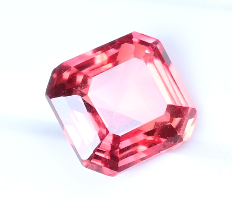 3.35 Ct Natural Myanmar Red-Orange Spinel Octagon Certified Flawless Gemstone