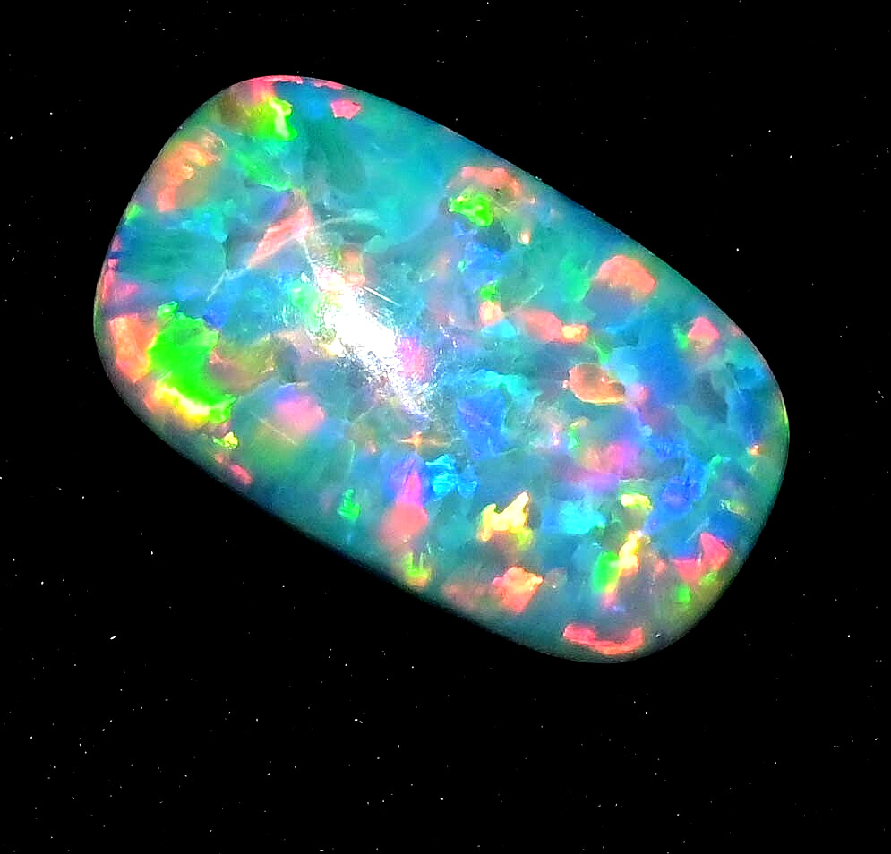 5.25 Ct Natural Ethiopian Fire Opal Certified Play of Color Untreated Gemstone