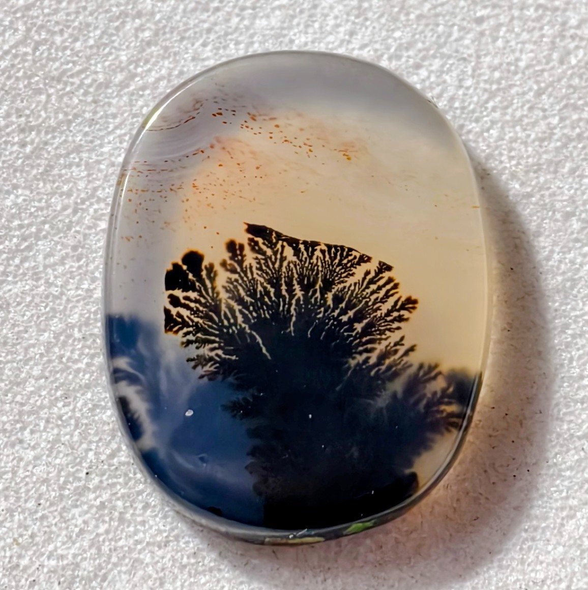 2.50 Cts Natural Shazar Dendritic Agate Cabochon Gemstone 13×10.3×2 MM