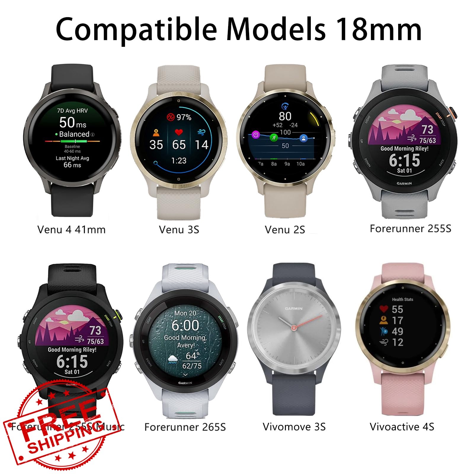 TopPerfekt Watch Band Compatible with Garmin Venu 4 45mm/Venu 3/Venu 2/Foreru…