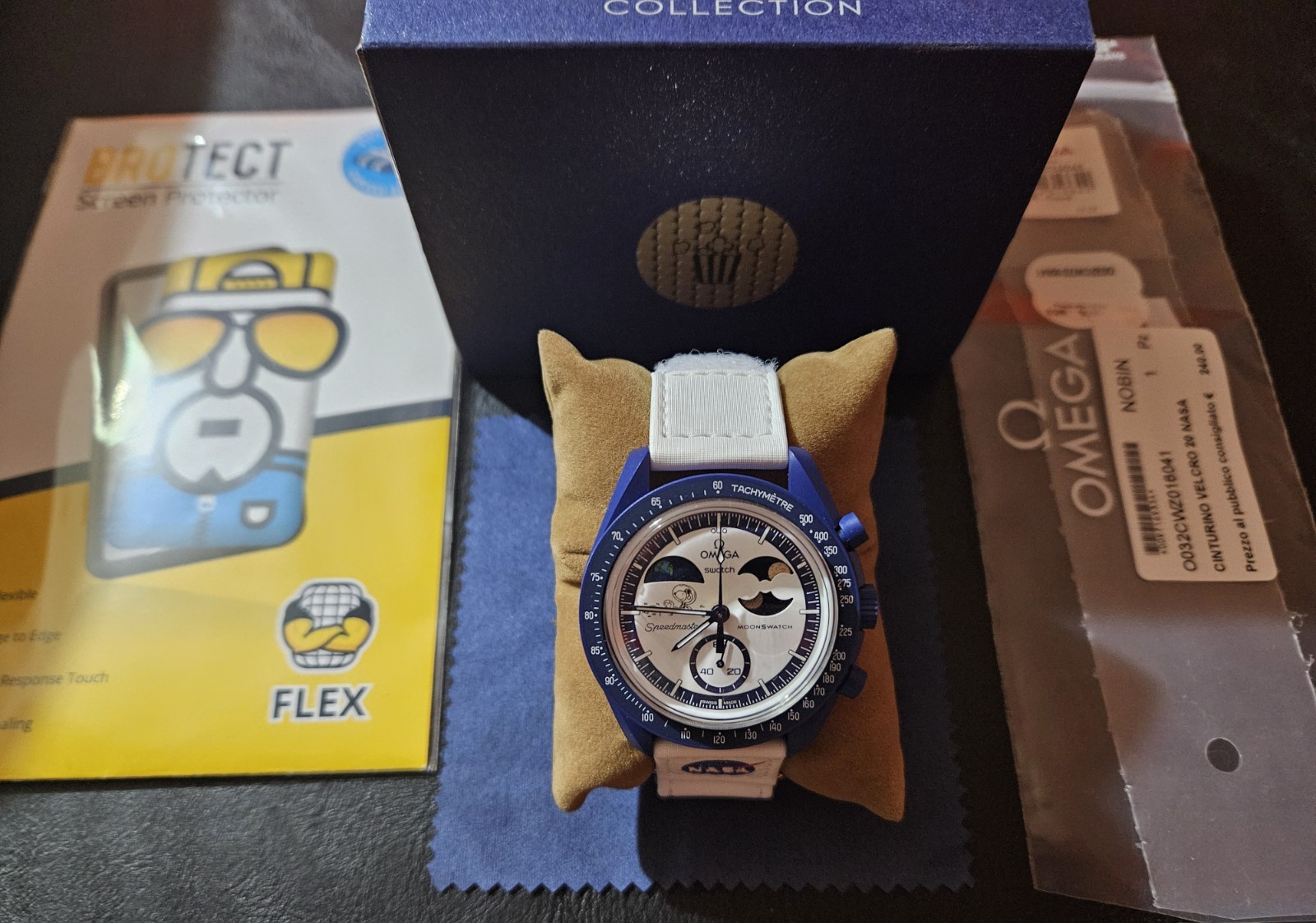Moonswatch Mission To Earthphase-Moonshine Gold “Pop Corn” + NASA Omega Strap