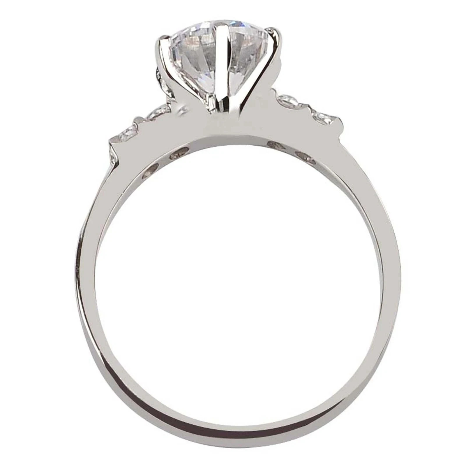 Women’s Solitaire Ring 925 Sterling Silver 1.3 Ct Round Simulated Diamond