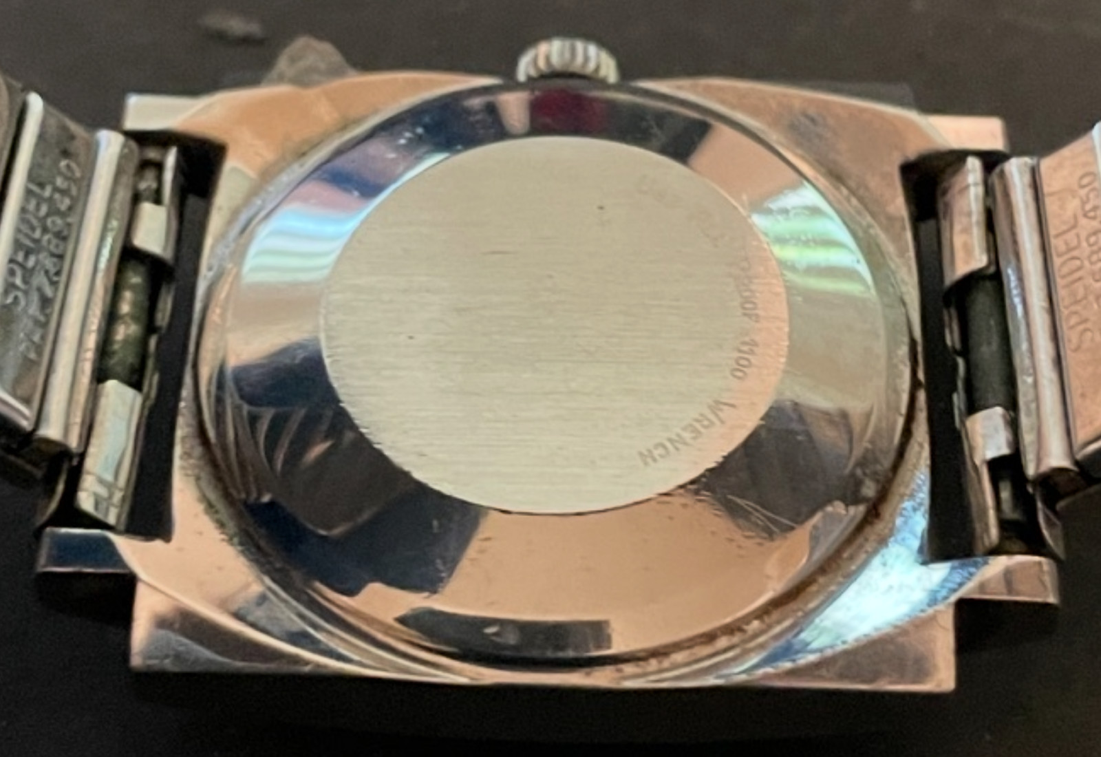 Vintage Wittnauer Automatic Men’s Watch Running Square Case 29.25mm Silver Swiss