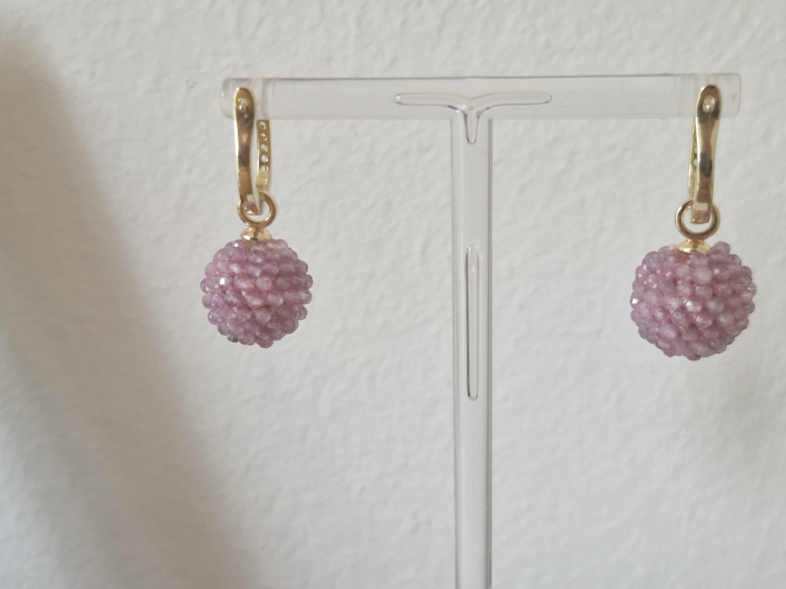 PINK SAPPHIRE CHANGE EARRINGS