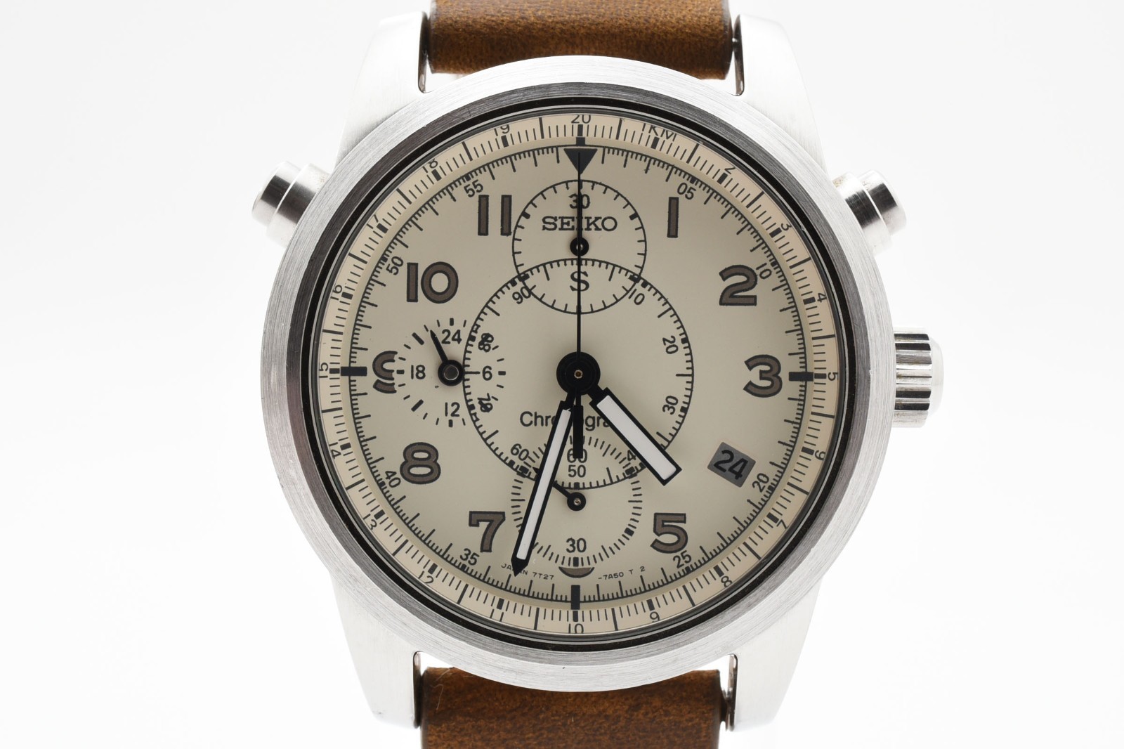 [MINT] SEIKO SUS Chronograph 7T27-7A40 Military Quartz Men’s Watch From JAPAN