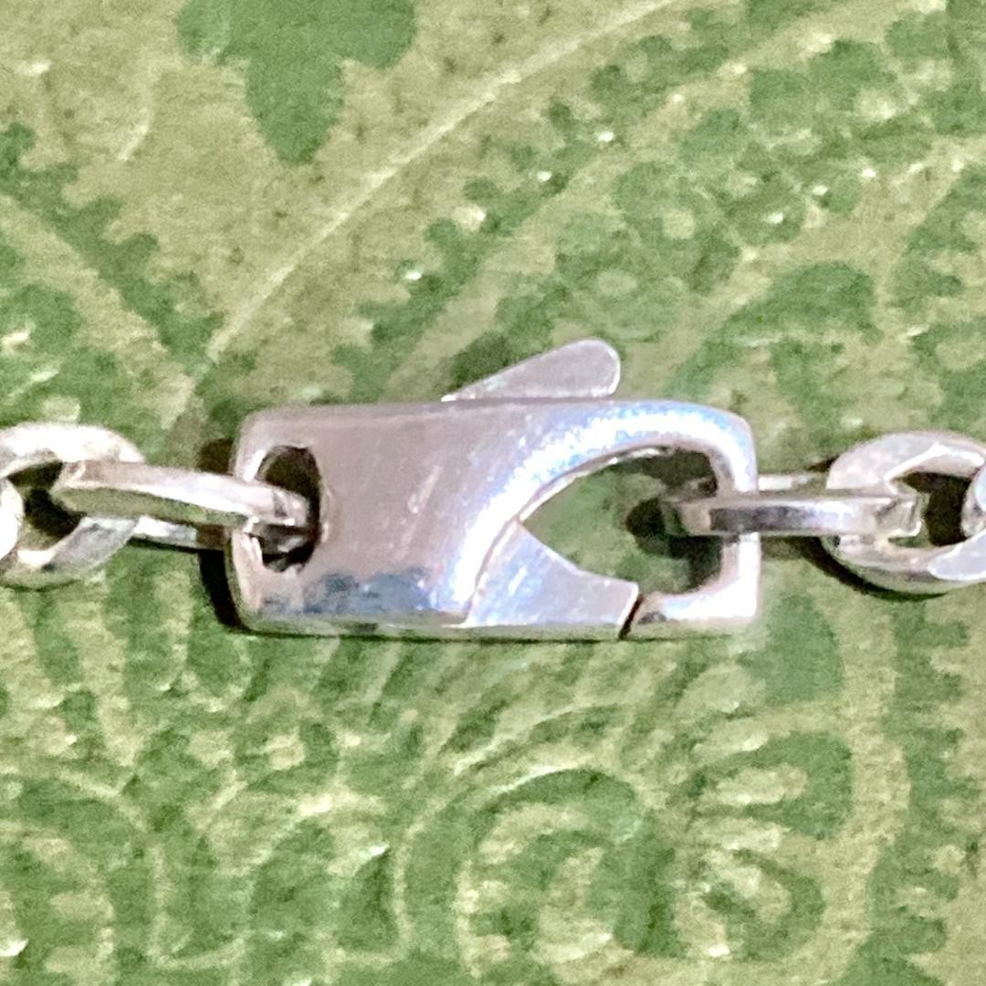 GUCCI Sterling Silver 925 Curb Chain Necklace 45cm 17.7in