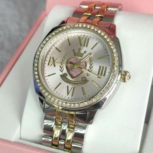Juicy Couture Women’s Watch Pave Set Jubilee Bracelet Sparkling Quartz Watch Cut
