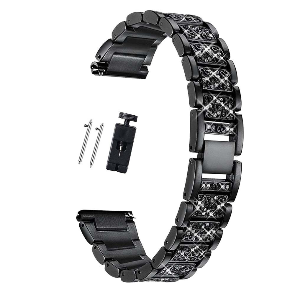 20mm 22mm Bling Diamond Watch Band Quick Release Metal Bracelet Stainless steel