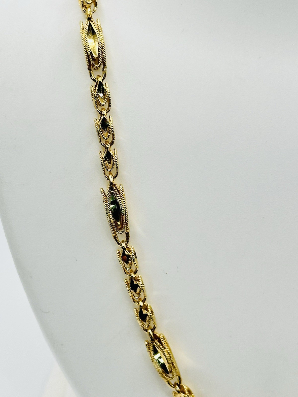 Semi-Solid 4.5mm Marquise Turkish Rope Link Chain Necklace 14k Yellow Gold 24”