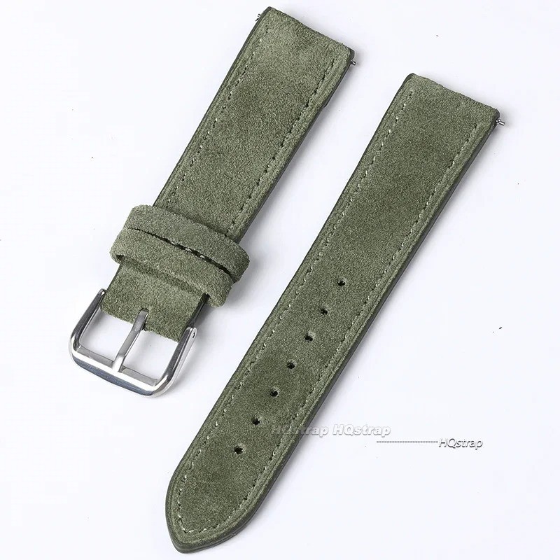 New Soft Suede Leather Watch Band Straps Stainless Steel Buckle 18/19/20/22/24mm