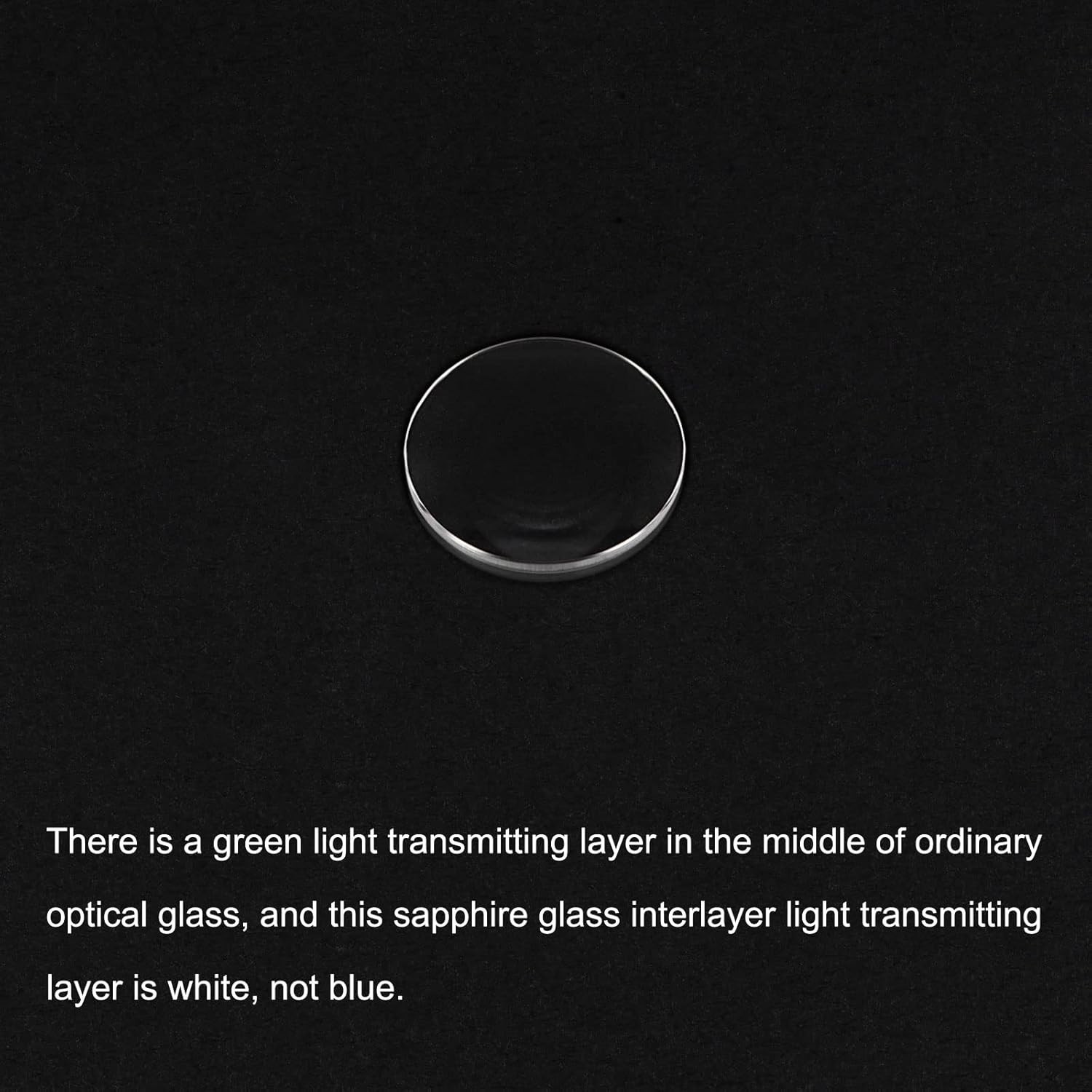 19.5mm Sapphire Crystal Watch Glass Lens Single Dome Replacement 1.3mm Thickness